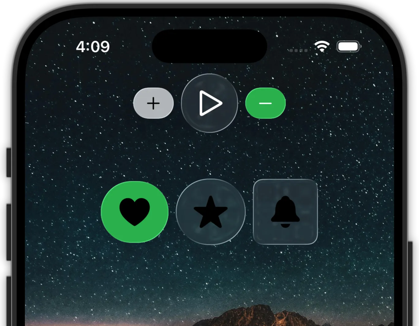 Glass vs GlassProminent buttons