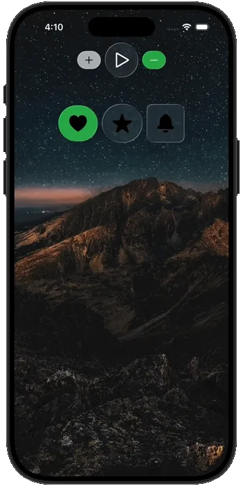 GlassEffectContainer with multiple icons
