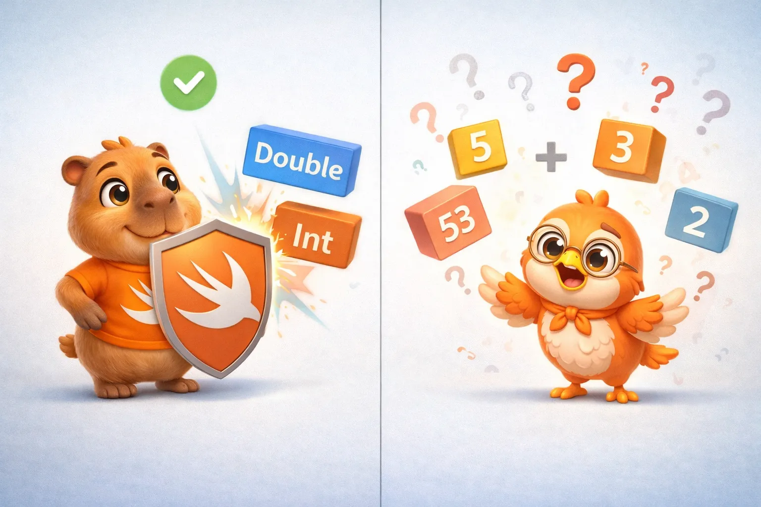 Swift type safety vs JavaScript: order and safety vs type chaos